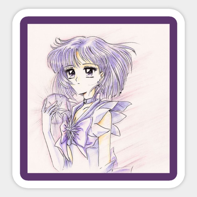 Sailor Saturn Hotaru with Soul Crystal Sticker by eosofdawn